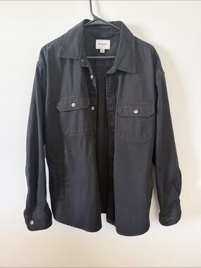 Goodfellow & Co Black Lightweight Utility Shirt Jacket